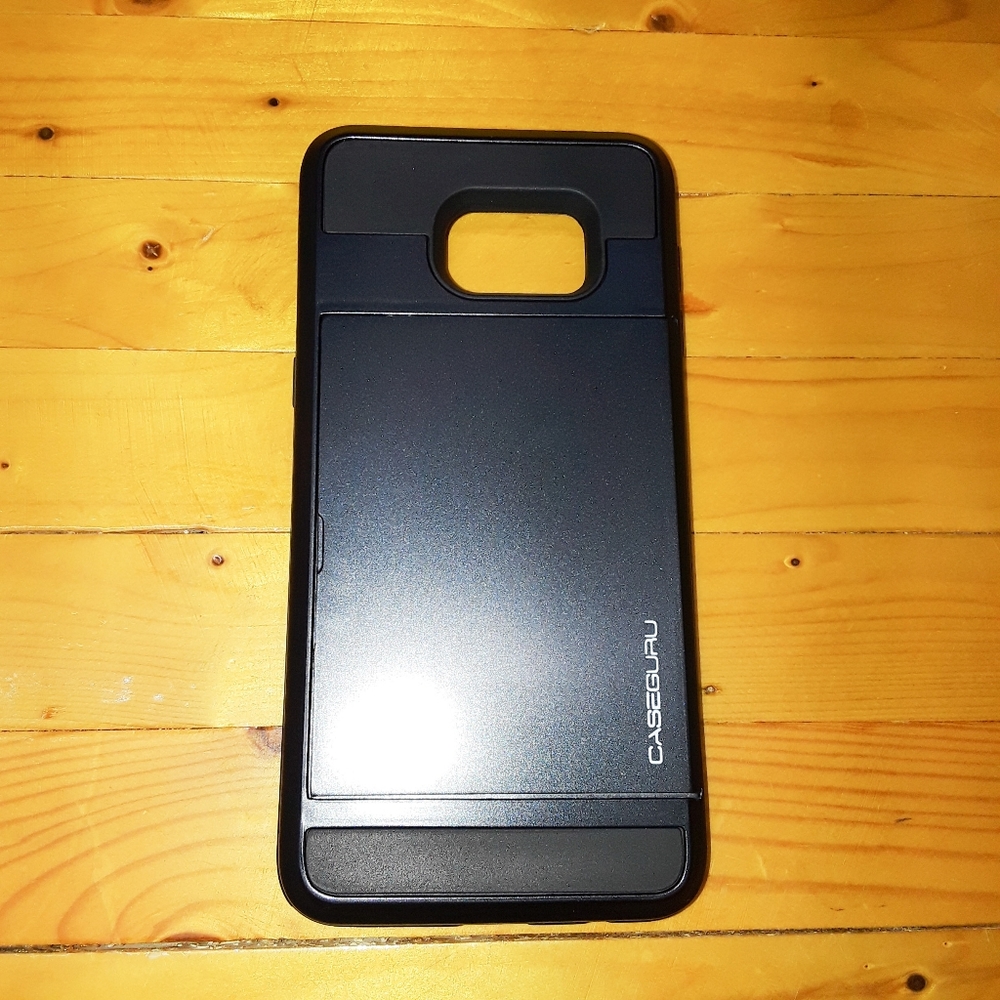 Samsung Galaxy S6 EDGE+ Gunmetal Case Hybrid Slim Fit Reinforced Card Slot